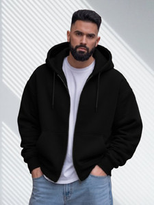 HOODLER Full Sleeve Solid Men Sweatshirt