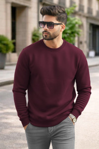 TRIPR Full Sleeve Solid Men Sweatshirt