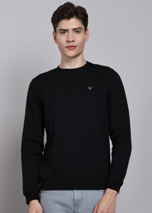 Allen Solly Full Sleeve Solid Men Sweatshirt
