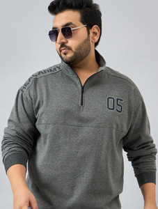 Austivo Full Sleeve Solid Men Sweatshirt