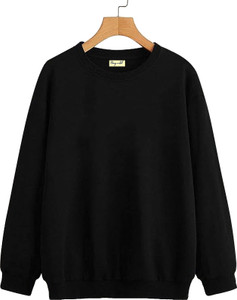 BEING WANTED Full Sleeve Solid Men Sweatshirt