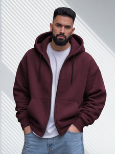 HOODLER Full Sleeve Solid Men Sweatshirt