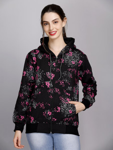 eWools Full Sleeve Floral Print Women Jacket