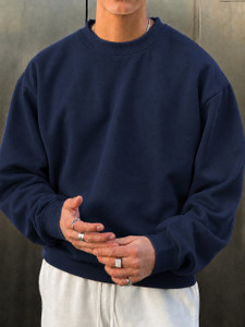 Try Full Sleeve Solid Men Sweatshirt - Image 4