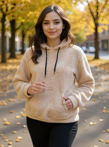 FAIRIANO Full Sleeve Self Design Women Sweatshirt