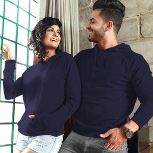 AKSHAT CREATION Full Sleeve Solid Couple Sweatshirt
