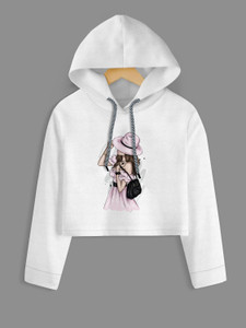 TOPTUDE Full Sleeve Graphic Print Girls Sweatshirt