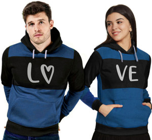 Twinny Zone Full Sleeve Solid Couple Sweatshirt