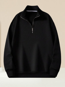 Else & What Full Sleeve Solid Men Sweatshirt