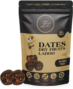 Think Ladoo Dates Dry Fruit Ladoo | Healthy, Sugar-Free, Boosts Immunity, 20 Pcs Pouch