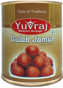 Yuvraj Food Product Gulab jamun famous Indian sweets 1 kg Tin pack Tin