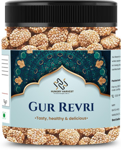 HUNGRY HARVEST Homemade Gur ki Rewari | Gud ki Revdi | Til Sweets| Jaggery Revdi Indian Mithai Plastic Bottle