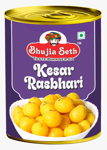 BHUJIYA SETH Rasbhari sweets mithai 1 kg tin pack Tin