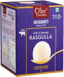 क्रेव ईटेबल्स रसगुल्ला 1 Kg (पैक ऑफ 1) (1 Kg) बॉक्स