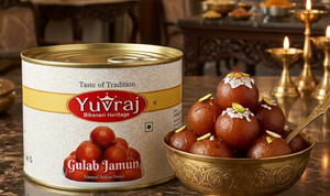 Yuvraj Food Product Gulab jamun bikaneri mithai combo 500 gm Tin pack