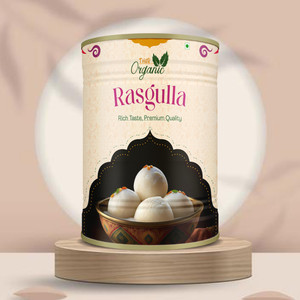 THARORGANIC Indian Rasgulla | Ready to Eat, Soft & Spongy Sweet | Ideal for Festive Gifting Tin