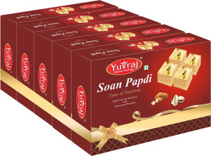 Yuvraj Food Product Sweet Combo Soan Papdi 200gm (Pack of 10) Festival Sweet Party Pack Box