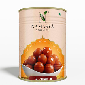 NamasyaOrganics Gulab Jamun - Pure & Traditional Indian Dessert | Ready-to-Eat Tin