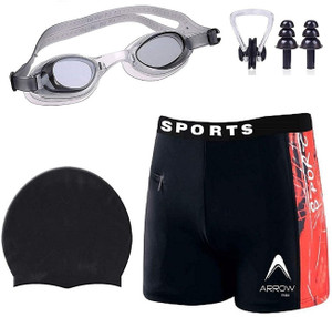 Lebami swimming costume men | Shorts | Trunk, 1 Goggles, 1 Cap, 2 Earplug & 1 Nose Clip Printed Men Swimsuit