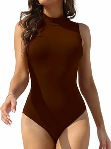 ZAROONPRODUTION Casual Self Design Women Brown Top