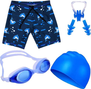 JMT Wear Swimming Combo Kit For Kids Boy With Swimming Costume For Boys Printed Boys Swimsuit