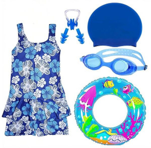 Lebami Swimming Kit for Girls | Swimming Kit for Kids Printed Girls Swimsuit