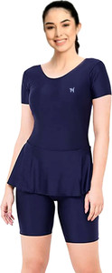 VAH One-Piece Non Paded Freely Women's Swimming Costume In Frock Style Solid Women Swimsuit
