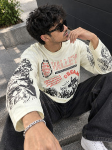 Eikyo Men Beige Crew Neck T-Shirt - Image 6