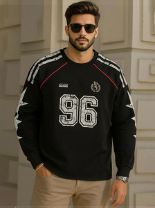 Force Men Black Round Neck Printed T-Shirt - Image 5