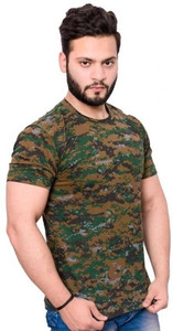 ALKAAPPAREL Printed Men Round Neck Multicolor T-Shirt