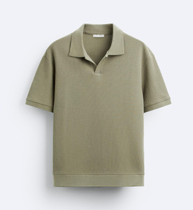 Alan Jones Self Design Men Polo Neck Green T-Shirt