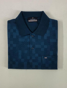 Coldplay Printed Men Polo Neck Blue T-Shirt