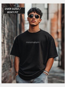 UrGear Printed Men Round Neck Black T-Shirt