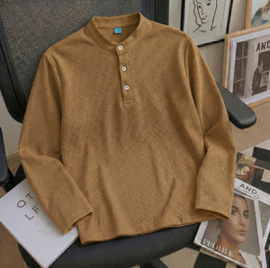 Try This Solid Men Polo Neck Brown T-Shirt