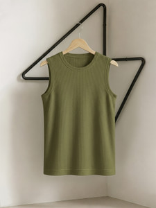 TeeWink Solid Men Round Neck Green T-Shirt