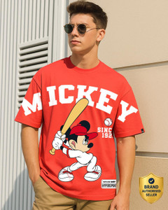 BEWAKOOF Graphic Print Men Round Neck Red T-Shirt