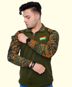 PARA TROOPER Printed Men Polo Neck Multicolor T-Shirt