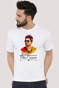 Tee Gallery Typography Men Round Neck White T-Shirt