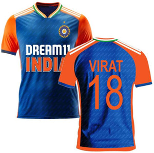 ponss Printed Men Polo Neck Blue T-Shirt