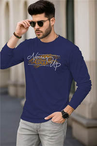 GM TRENDS Printed Men Round Neck Multicolor T-Shirt