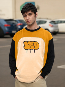 Leotude Printed Men Round Neck Yellow T-Shirt