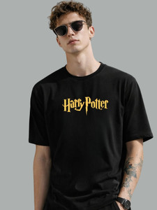LYNX CLUB Printed Men Round Neck Black T-Shirt