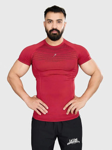 FuaarK Men Red Round Neck T-Shirt - Image 6
