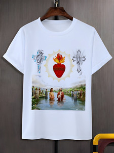 HIPHOPCLUB Printed Men Round Neck White T-Shirt