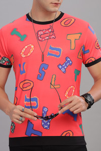 sti Printed Men Round Neck Multicolor T-Shirt