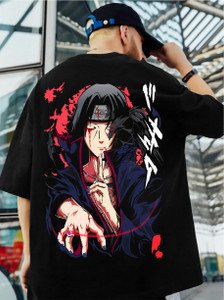 ZEN1FASHION Printed Men Round Neck Black T-Shirt