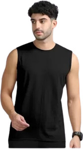 RLP Solid Men Scoop Neck Black T-Shirt