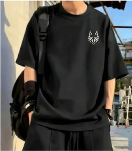 annnackel Graphic Print Men Crew Neck Black T-Shirt