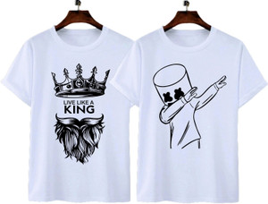 TIGERSNAKE Printed Men Round Neck White T-Shirt