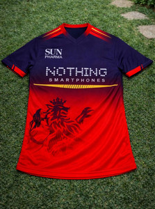 ROYAL HITTERS Printed Men V Neck Red T-Shirt